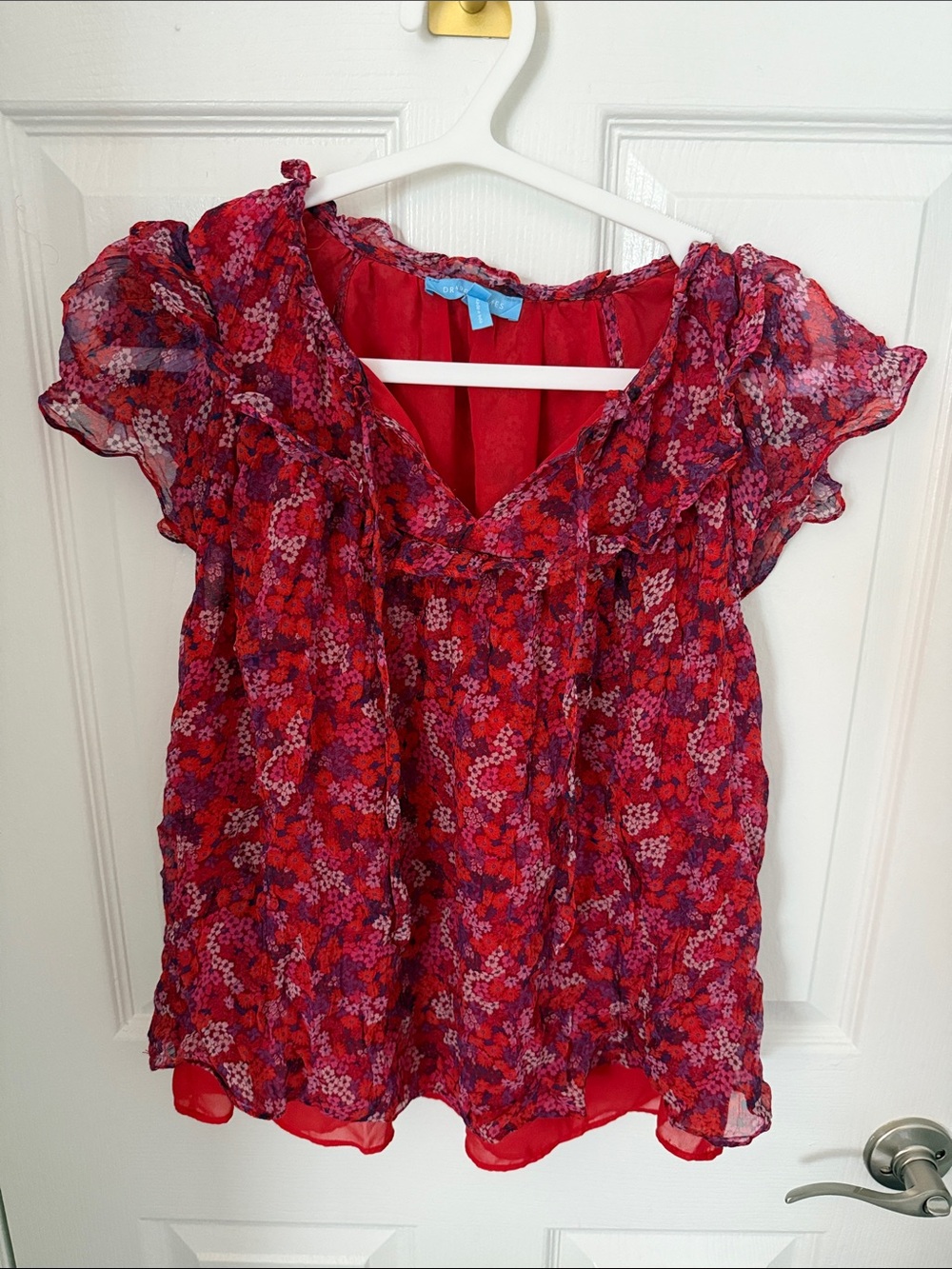 Draper James  Ruffle Short Sleeve Blouse
